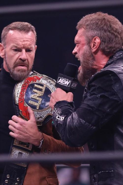 Christian Cage And Adam Copeland aka Edge Pictured During The Recent AEW Show 