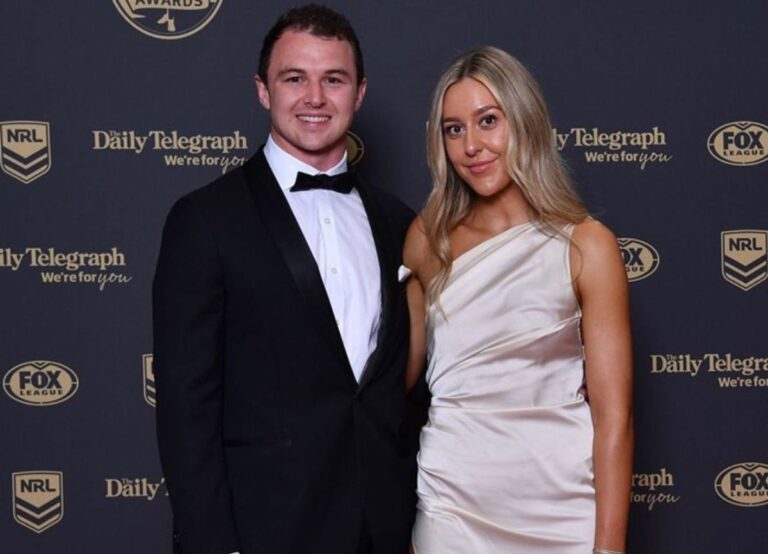 Dylan Edwards Pictured With His Fiance Nadine Haggart At The Dally M Awards In 2022