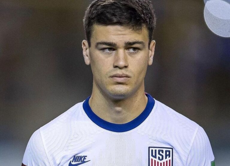 Giovanni Reyna Pictured In His US Soccer Kit During The World Cup Tournament