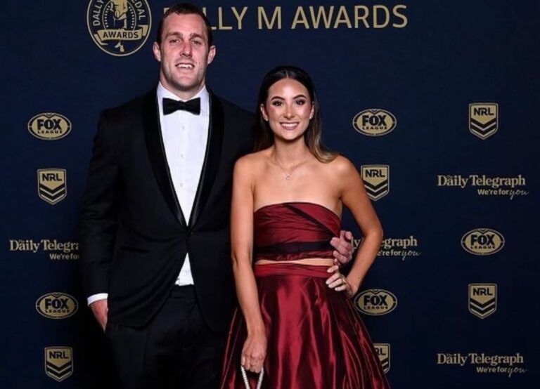 Isaah Yeo Pictured With His Future Wife Ashleigh Camenzuli At The Dally M Awards 2023