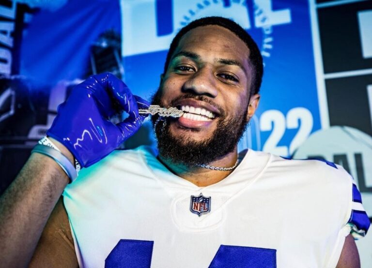 The Former Dallas Cowboys Player Jabril Cox Pictured On Draft Day In 2021