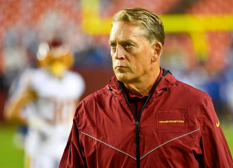 Jack Del Rio Pictured In His Washington Commanders Gear After The Loss Against Chicago Bears