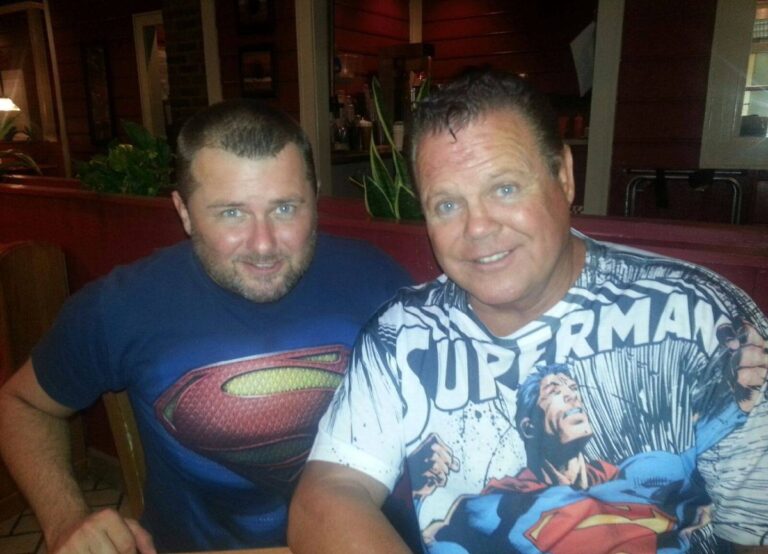 Kevin Lawler Poses Beside His Father Jerry Lawler In A Photo Clicked In 2014
