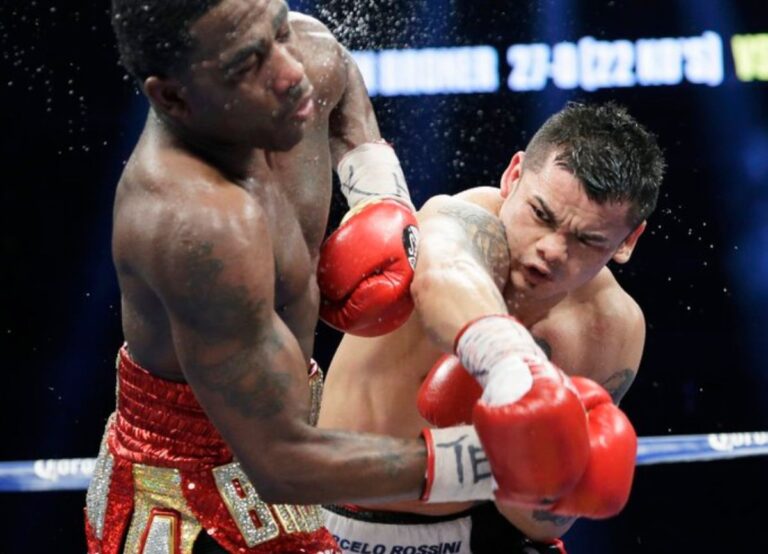 Marcos Maidana Pictured Punching A Boxer During His Heyday