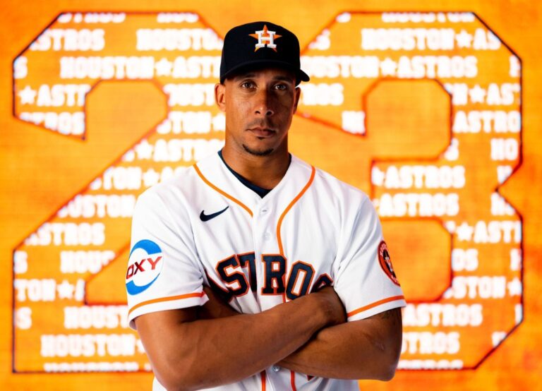 Michael Brantley Pictured Before The Start Of The 2023 MLB Season