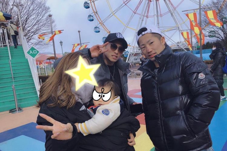 Naoya Inoue Pictured With His Wife, Brother, Takuma, And His Son Akiba In 2019