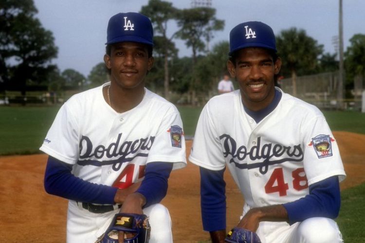 Pedro And Ramon Martinez Pictured During Their Early Years At The Los Angeles Dodgers