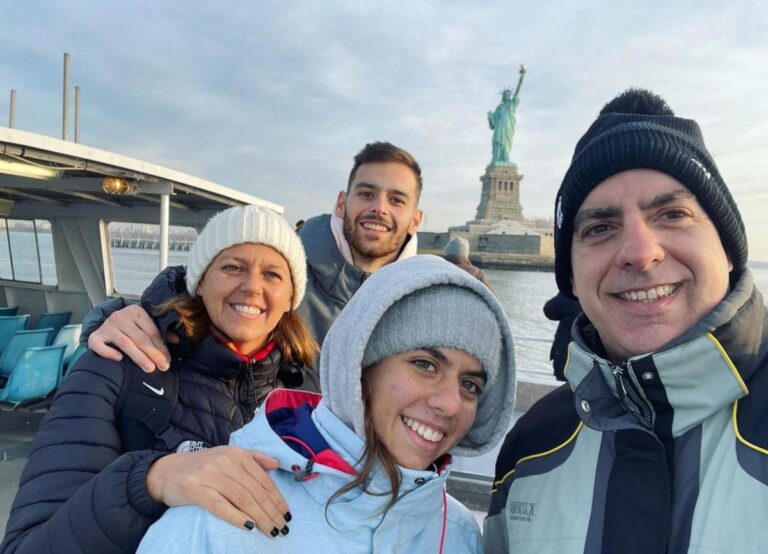 Santiago Vescovi Pictured With His Family During Their Trip To New York City In December 2021