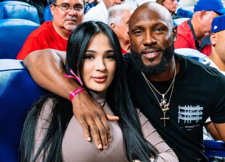 Starling Marte Pictured With His Fiance Elianny Santana Earlier This Year Enjoying A Baseball Game