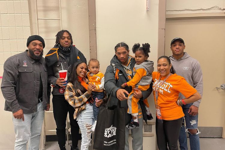 Zakai Zeigler Pictured With His Family, Including Mother Charmane Zeigler (R) In December 2021