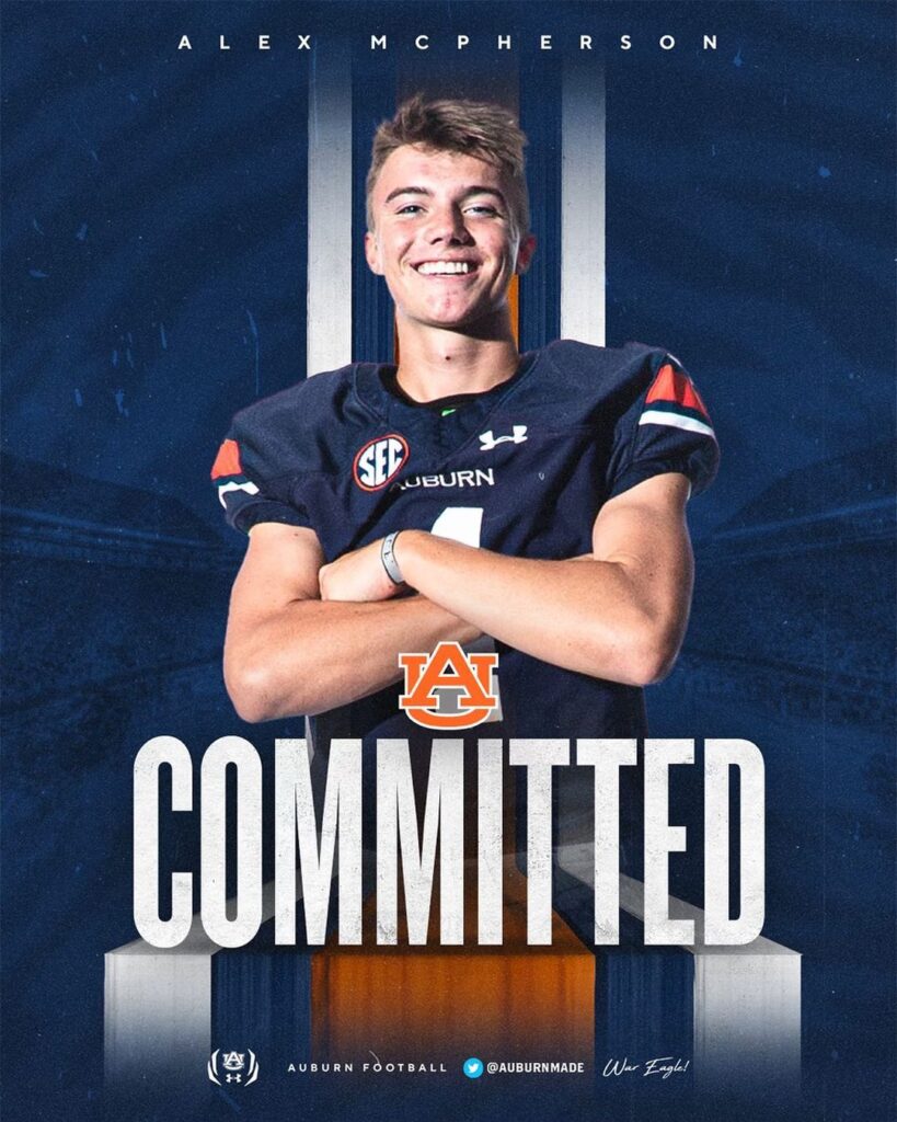 Evan McPherson's Brother Alex Is Committed To Auburn University