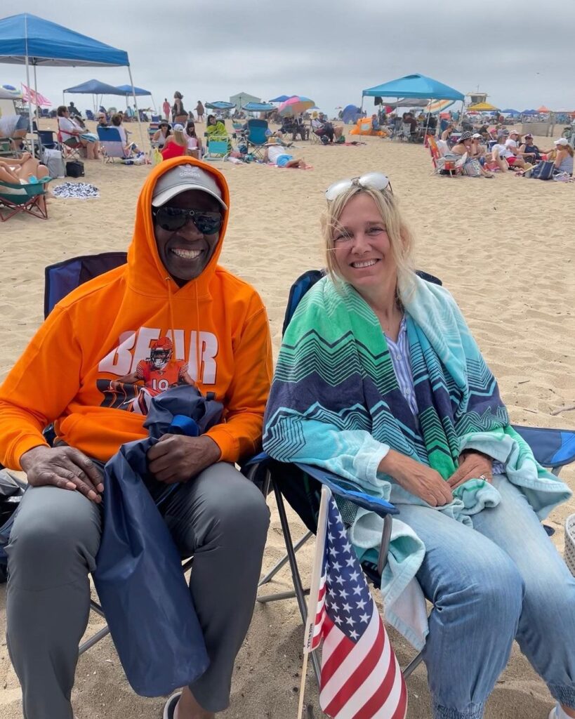 John Brown With His Wife Enjoying Their Time In Beach