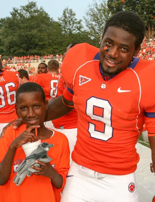 A Throwback Picture Of Ray And His Brother Fahmarr During His Days At Clemson Tigers