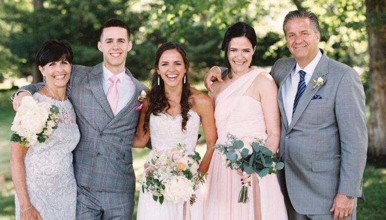 American Basketball Coach John Calipari With His Family