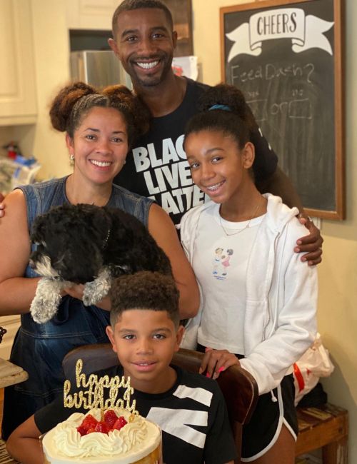 Andre Johnson With His Wife, Lisa, And Kids