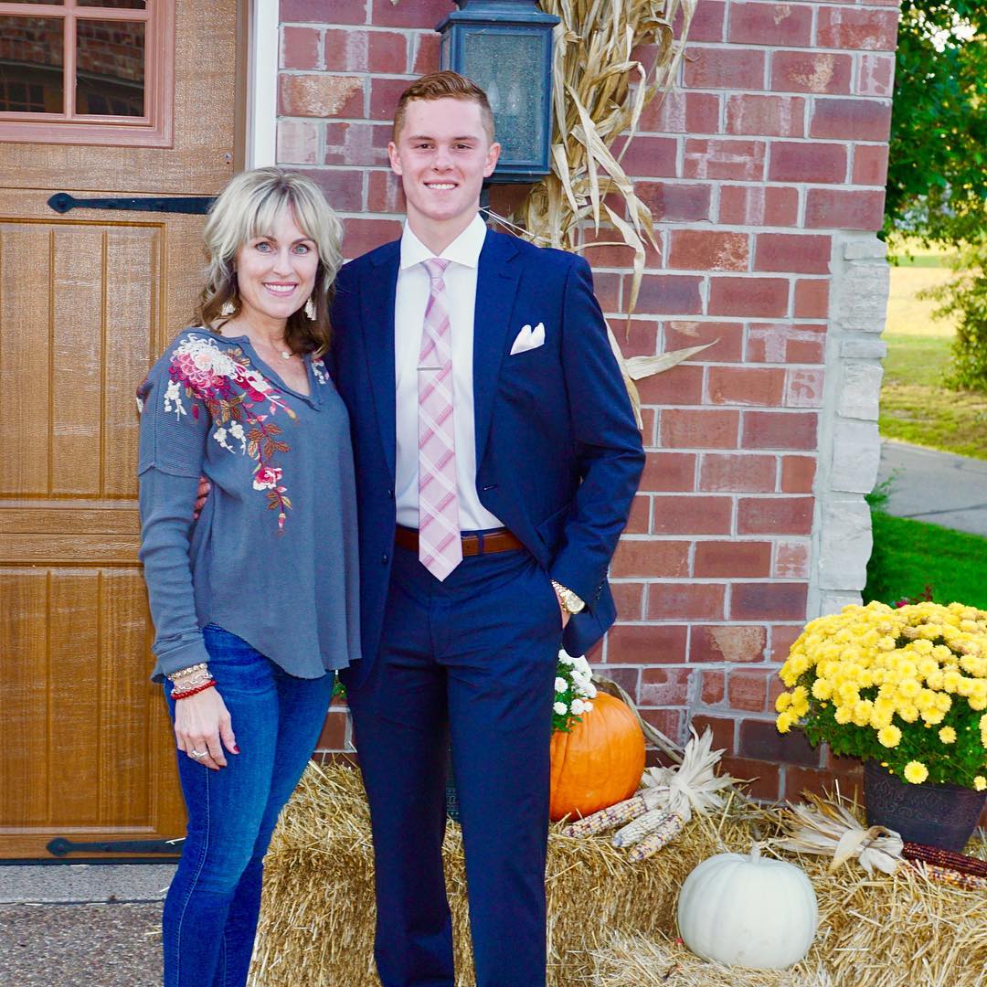 Brady With His Mom Amy