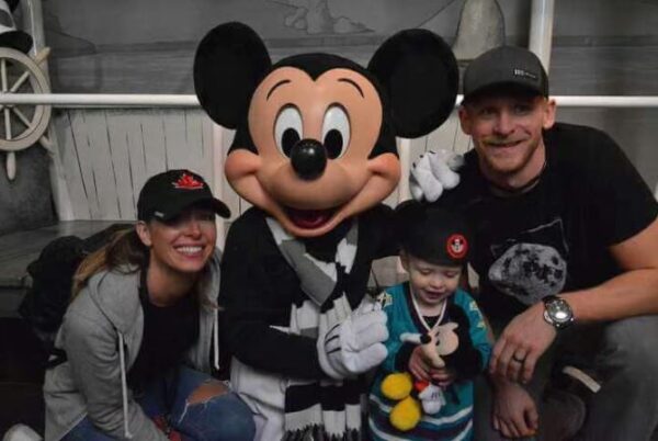 Corey Perry With His Wife Blakeny Perry And Son Griffin