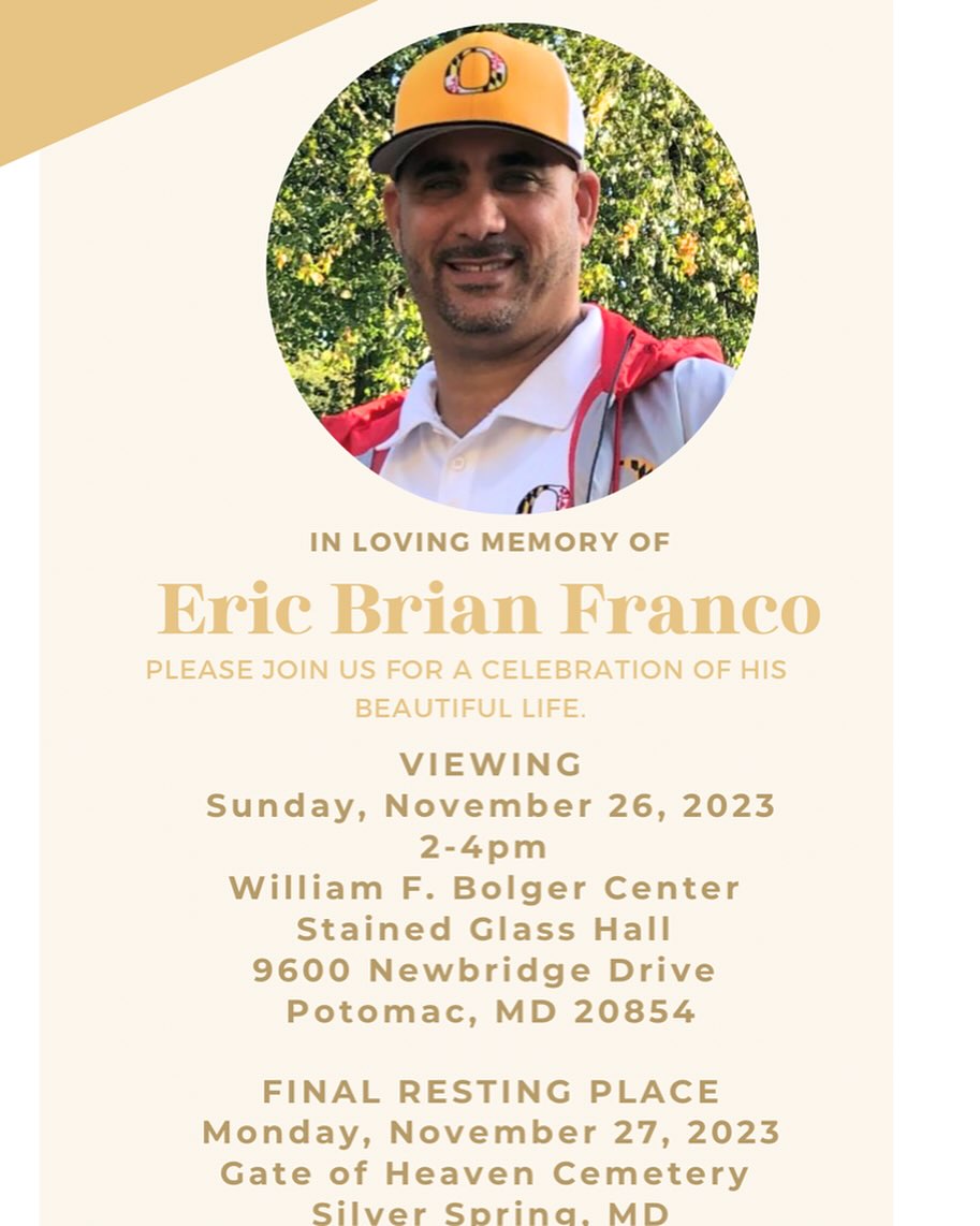 Eric Franco’s Funeral Will Be Held On November 27