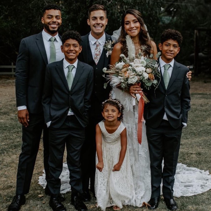 Family Snapshot: Harald Hasselbach's Twins Aven and Kian In The Forefront, Alongside Son Terran (left), Daughter Ashlee, son-in-law Freddie (center), and their daughter Olivia