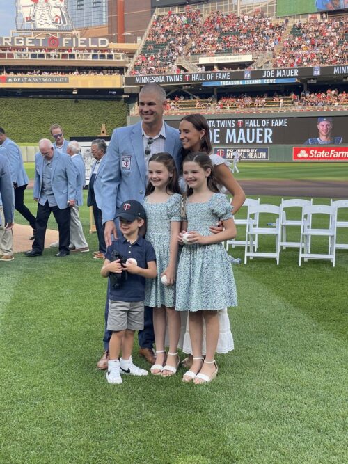 Joe Mauer With His Wife And Kids