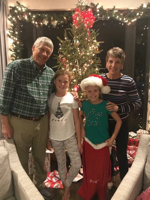 John And Jan Celebrating Christmas With Grandkids