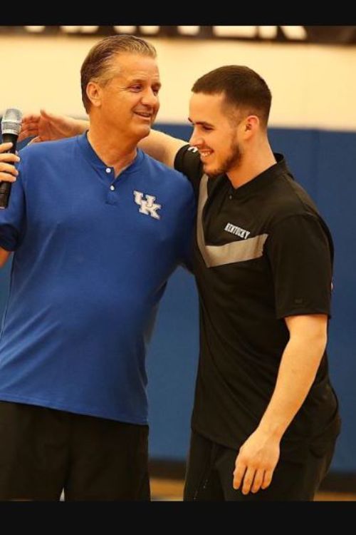 Kentucky Wildcats Basketball Coach John Calipari With His Son, Brad