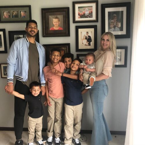 Logan Thomas And His Wife Brandie With Their Kids