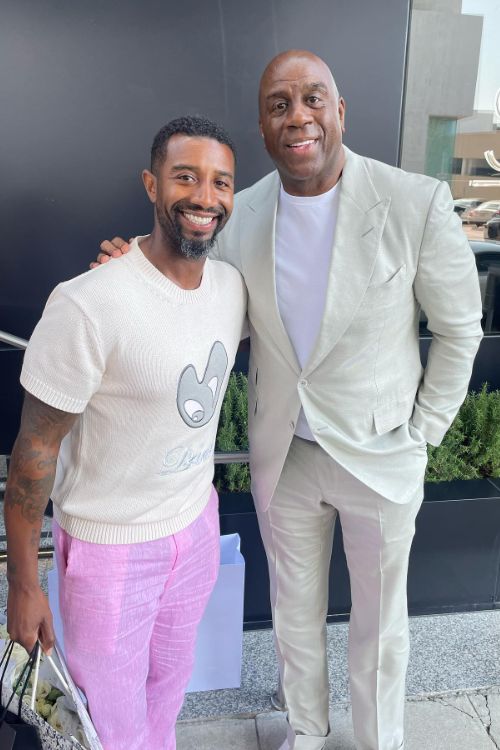 Magic Johnson And His Eldest Son, Andre Johnson