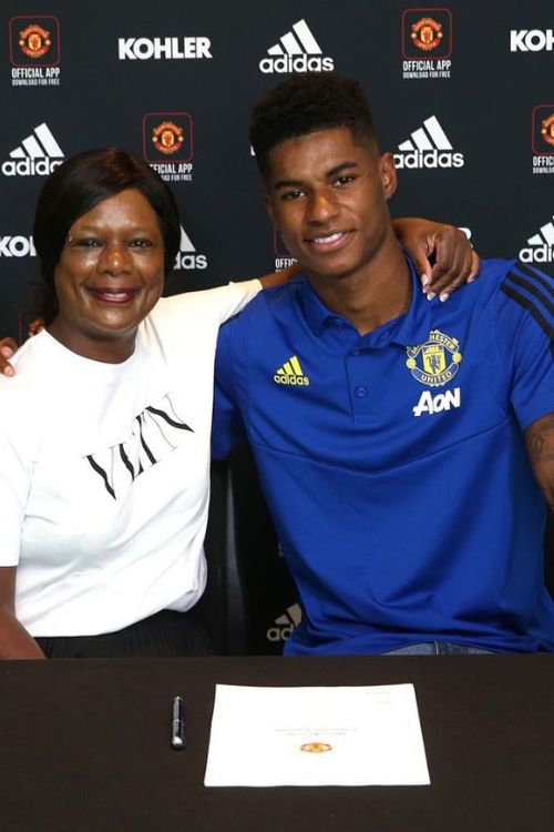 Marcus Rashford With His Mother