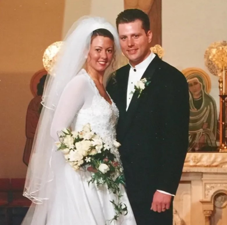 Matt Eberflus With His Wife Kelly On Their Wedding Day