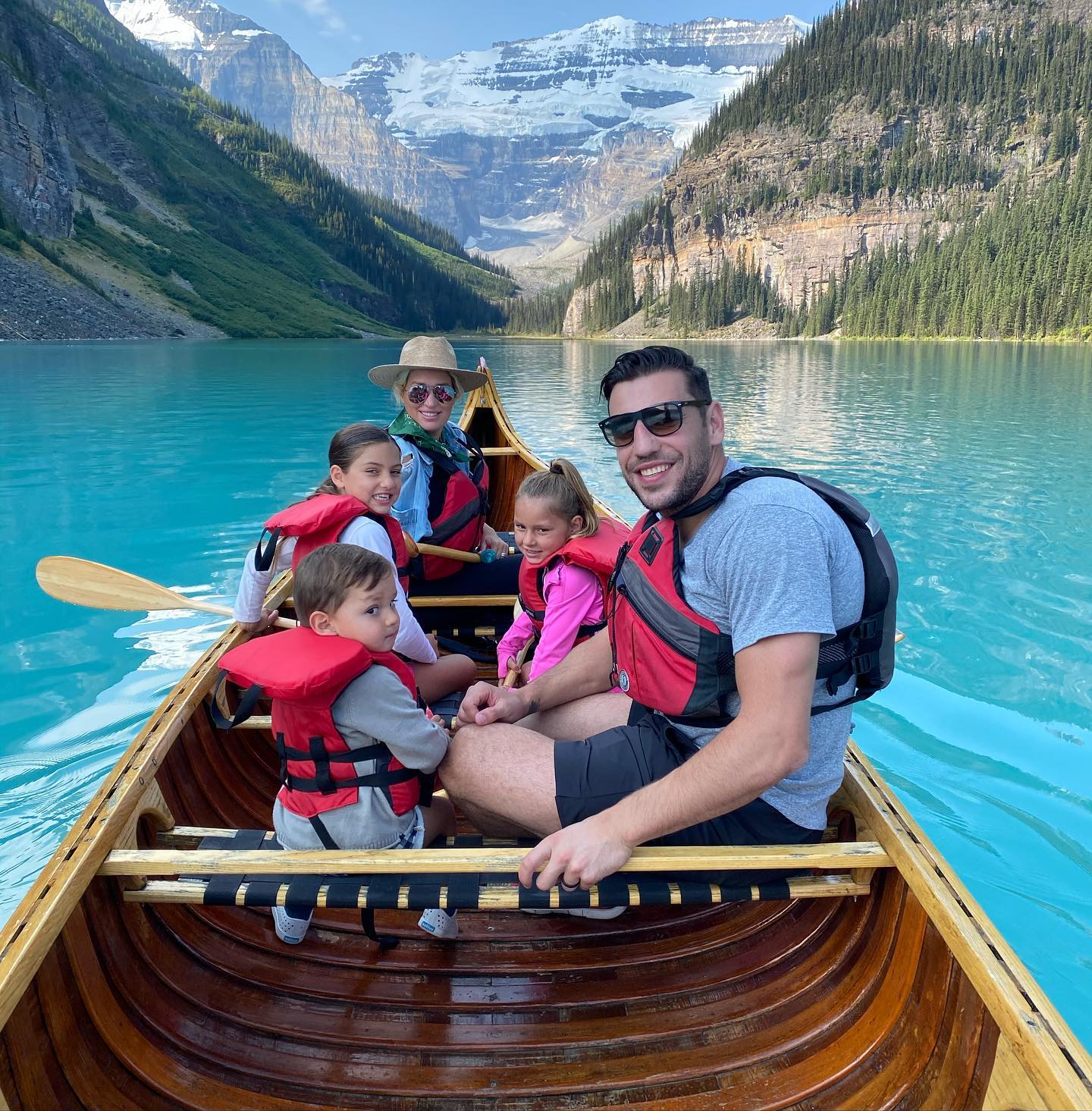 Milan Lucic With His Wife And Kids In Vacation