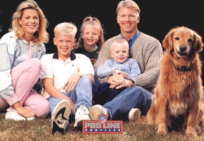 Phil Simms With His Family