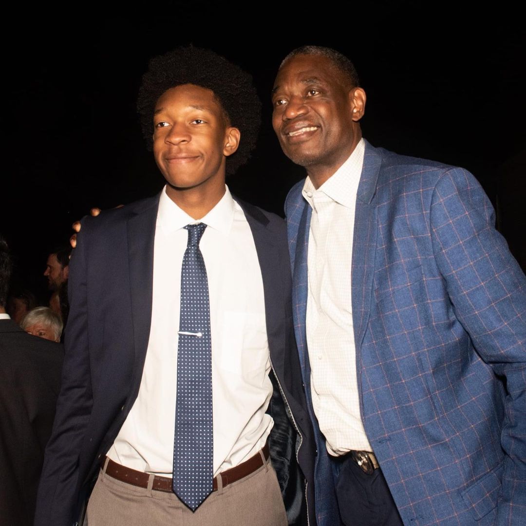 Ryan Mutombo With His Father Dikembe