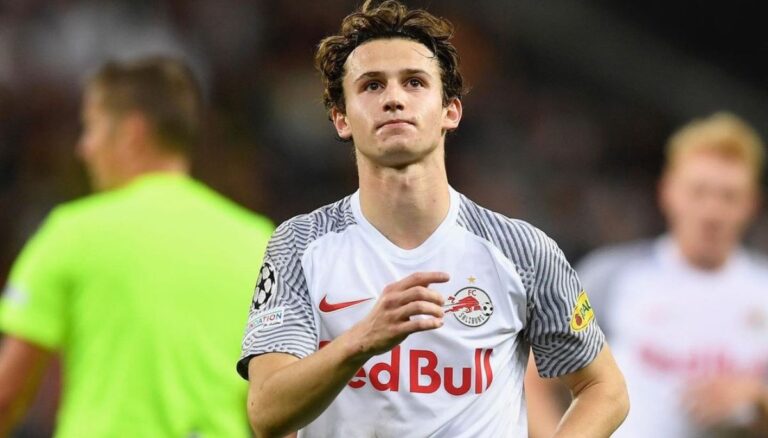 The Leeds United Player Brenden Aaronson