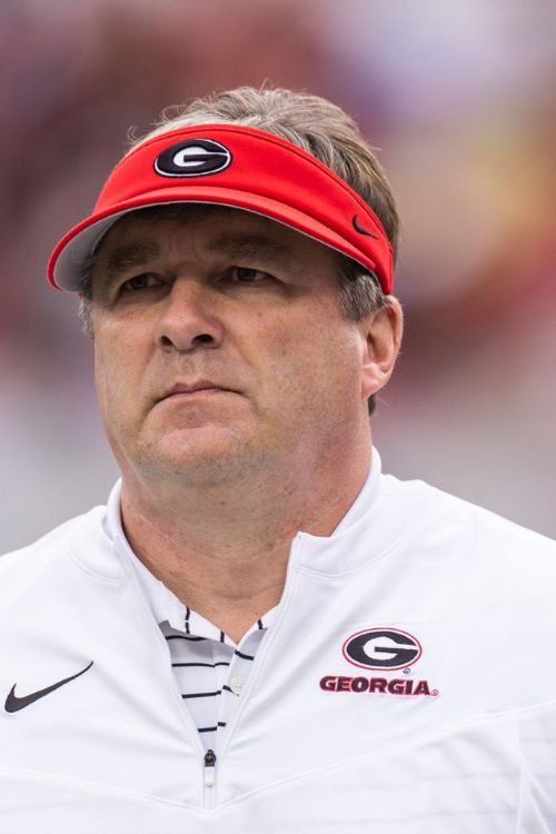 The UGA Football Head Coach Kirby Smart Pictured During A Game In 2022