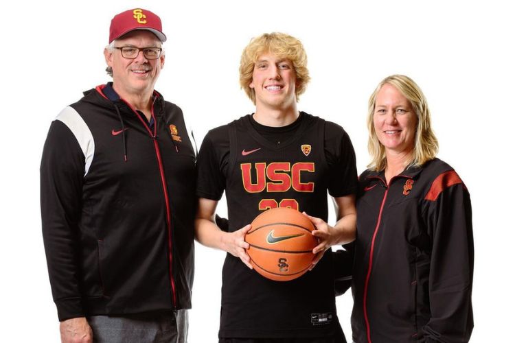 Liam Campbell Pictured With His Parents After Committing To USC Earlier This Year 