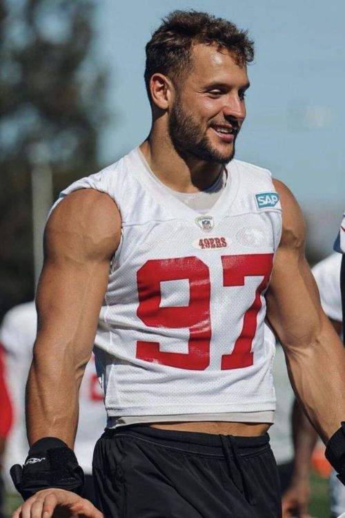 Nick Bosa Pictured Earlier This Year During The 49ers Training Session