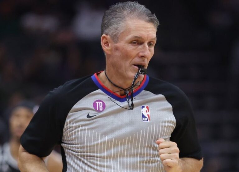 Referee Scott Foster Pictured During One Of The NBA Games