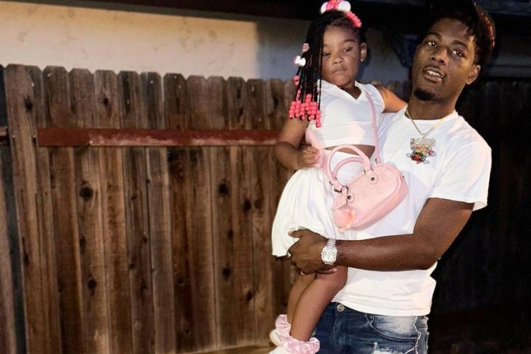 The American Rapper Shootergang VJ Pictured With His Daughter Earlier This Year At Her Birthday 