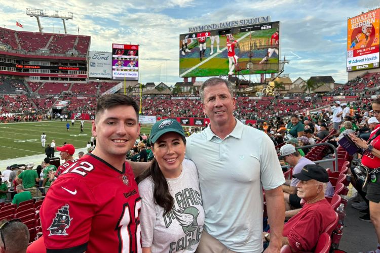 Tim Donaghy Pictured With His Daughter, Meghan Donaghy, During An NFL Game In September 