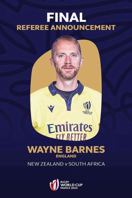 Wayne Barnes Refereed Six Games At The 2023 World Cup, Including The Final Game 