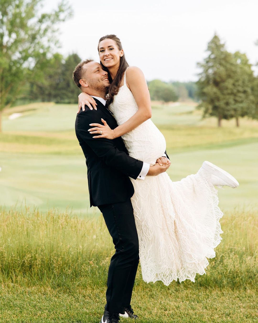 Alec Ingold & His Wife Alexa On Their Wedding Day