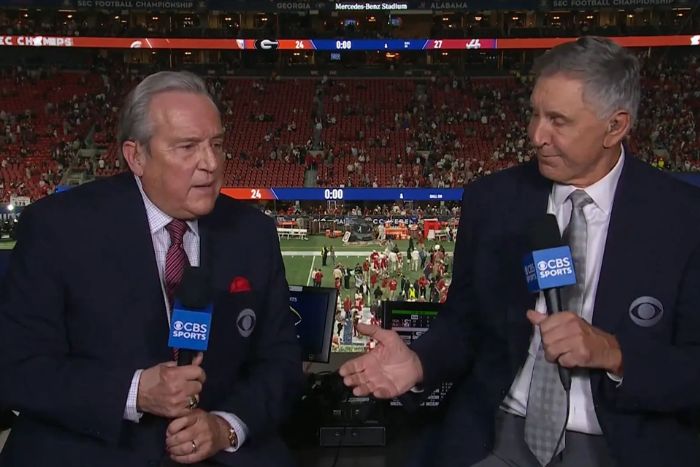 Brad Nessler And Gary Danielson In The Last Broadcast Of SEC on CBS
