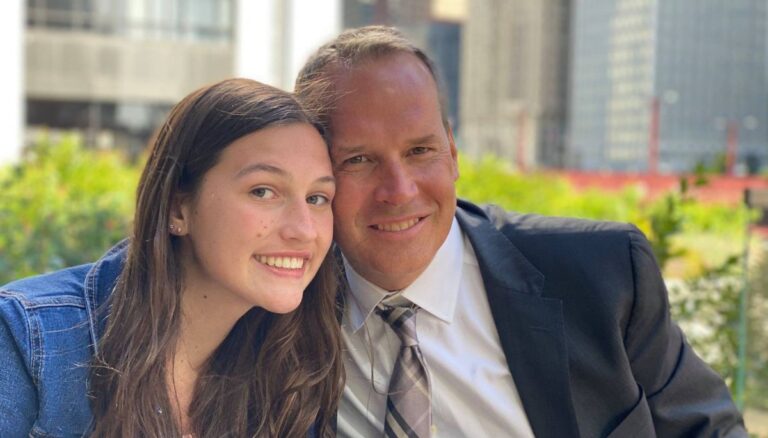 College Basketball Coach Chris Collins With His Daughter Kate Collins