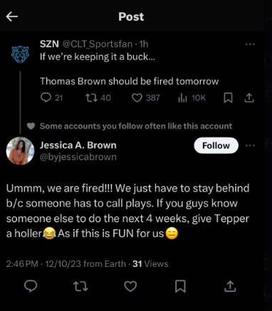 Confrontation Between Thomas Brown's Wife & A Fan