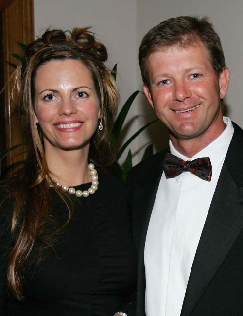 Golfer Retief With His Wife, Tracy