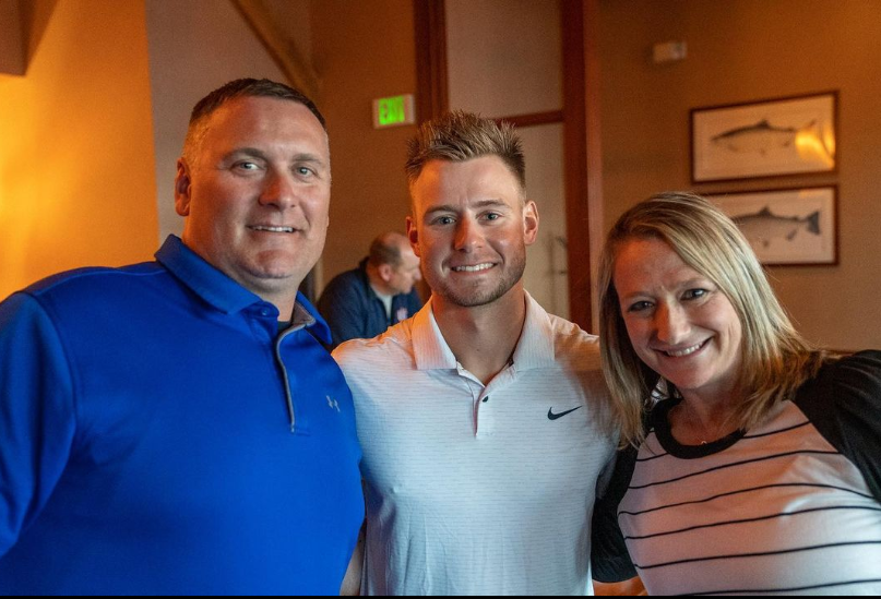 Jarred Kelenic With His Parents Tom Kelenic And Lisa Kelenic
