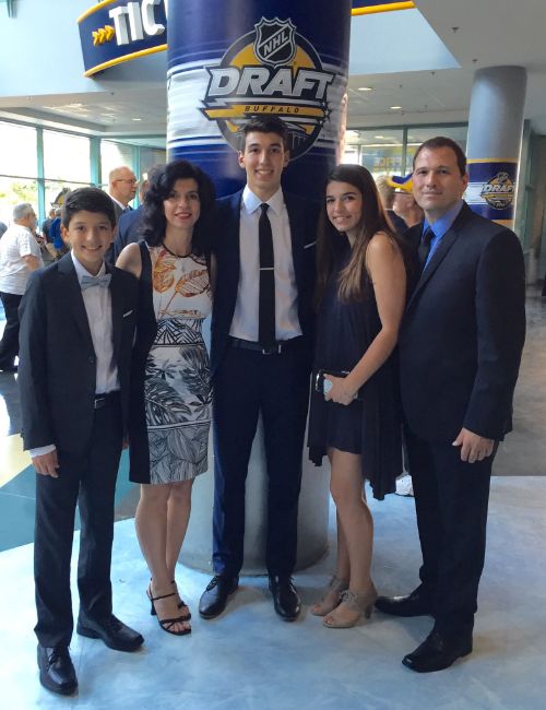 Jordan Kyrou With His Parents And Siblings