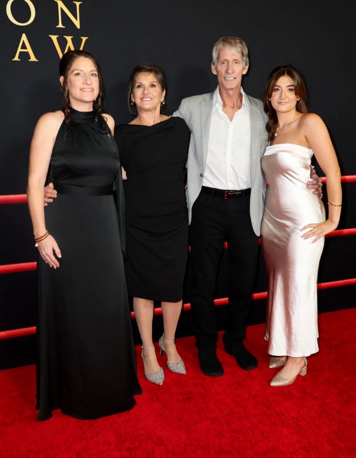 Kevin Von Erich With Wife Pam, Daughter Kristen, And Granddaughter Adeline At 'The Iron Claw’ Movie Premiere In L.A