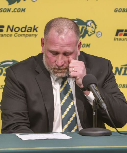 North Dakota State New Head Coach Polasek Was In Tears During Press Conference As He Returned To Coach The Bisons